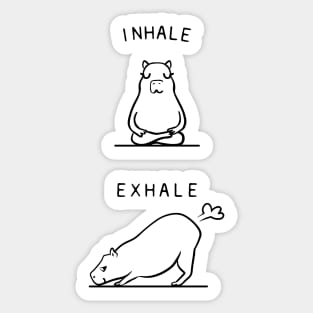 Inhale Exhale Capybara Sticker